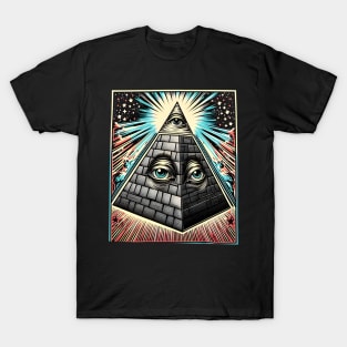 illuminati eye - illuminati all seeing eye T-Shirt